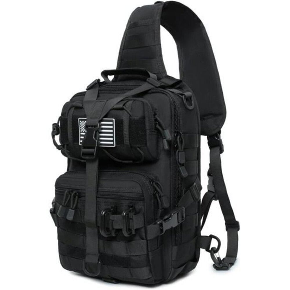 Tactical Sling Backpack MOLLE EDC Chest Bag Military Crossbody Range Pack